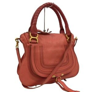 Chloe Marcie Shoulder Bag Red Full Leather